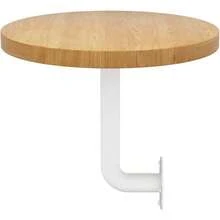 Meiiron Counter Bistro Pub Tables Nordic WallMounted Coffee Table  Small Round Cocktail Bar End Table Mármol Comedor Decoración Muebles Color : Wood Size : Dia35cm/13.7" - Madera - Ver 1