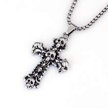 New  Hot-Selling In-Stock Retro Dominant Viking Thor's Hammer Pendant Stainless Steel Necklace DUCJ - Giọt vàng + Dây chuyền hoàng gia - Xem 6