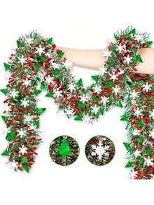 1pc Christmas Metal Wire Wreath - Red Christmas Tree Decor Wreath, Suitable For Holiday Hanging Decoration, Party Background, Birthday And Wedding, Christmas Home Decor Fireplace Staircase Corridor Decoration, Suitable For Indoor And Outdoor Use, Christmas Themed Party Decor (Lights Not Included)