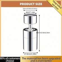 [1PC 360° Rotatable Dual-Mode Anti-Splash Faucet (White/Black)]Modern Style For Kitchen & Bathroom | Dual Water Flow (Rain/Shower Mode) & Rotatable Spout | Easy To Install/Detach | Durable Plastic Construction | Sink Compatible | Space-Saving.Ideal For Small Bathrooms | Fits Shower, Bathtub Or Kitchen Sink | Brushed Finish & Easy-Install Cartridge | Bathroom Vanity/Sink Faucet