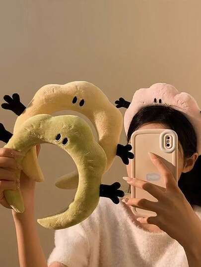 1pc Cute Cloud Headband, Hair Accessory For Washing Face, Makeup, Autumn/Winter