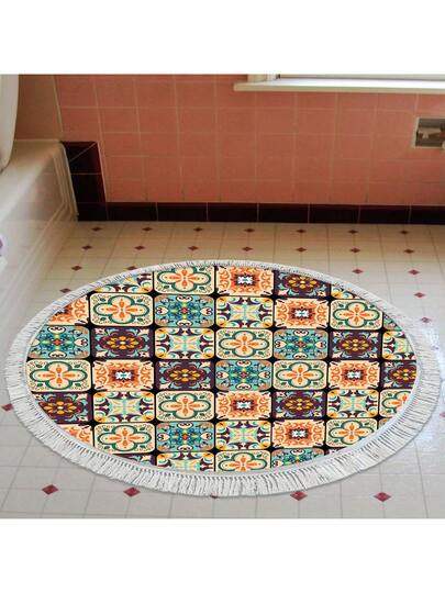 Pearl Digital Non Slip Printed Turkish Vloerkleed AL4020 Zachte Touch, Washable Tapijt Felt Backing Moderne ative Vloer Mat, Living Room, Bedroom, Bathroom, Hallway Or Entryway Available In Many Sizes Quick Drying, Highly Absorbent, Soft, Com Tafel Both Indoor Outdoor view 7