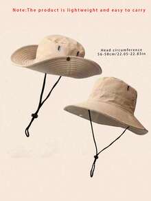 1pc Unisex Multi-Color Summer Outdoor Sun Hat, Breathable Sunscreen Bucket Hat, Western Cowboy Hat, Hiking Hat, Lightweight & Portable