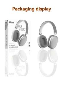 Cool Advanced Simplicity Style Wireless Headphones, Long Battery Life Over-Ear Headset With Adjustable Design, Ideal For Music, Sports, Gaming - Push Button Volume Control, Type-C Charging, Rechargeable Lithium Polymer Battery