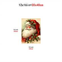 1pc Vintage Santa Claus Canvas Poster - Frameless Christmas Wall Art Decor With Santa'S Face Holiday Colors - Indoor/Outdoor Decoration For Living Room, Kitchen, Office - Perfect Christmas Gift For Home Decoration, Festive Artwork, Highquality Print, Seasonal Decorators