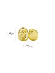 1 套金色和银色金属空心星形拼布配饰，男女通用，适合万圣节、圣诞节、夜总会、节日、生日派对