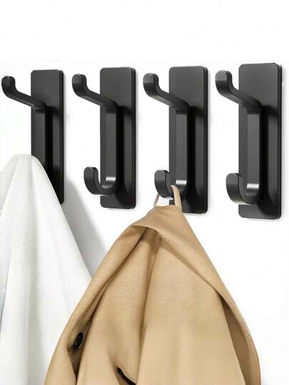 1 gancho de parede para casacos e toalhas: cabide adesivo de porta de 5,9 kg, ganchos de aço inoxidável para roupas, banheiro, cozinha, armazenamento, ganchos adesivos sem perfuração, ganchos de pendurar fortes, presente de Natal