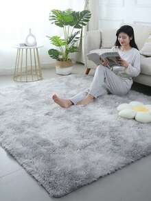 Alfombra de felpa, moderna, suave, agradable para la piel, fácil de limpiar, se puede utilizar en dormitorios y salas de estar para hacer que su hogar sea más hermoso. - Gris Claro - Ver 1