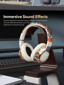 Wireless Over-Ear Headphones With Microphone, HIFI Stereo Gaming Headphones With Deep Base, Built-In Microphone For Clear Communication, Lightweight Immersive Audio For PC/Mobile Phone Kid-Friendly & Lightweight Build