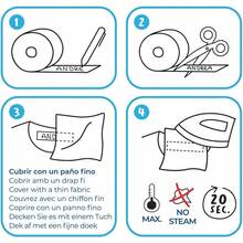 Cinta Blanca para Etiquetas de Tela, para Ropa Infantil, Escolar y Residencias, Termoadhesivas y Resistentes al Lavado, 3 Metros x 1 - Material: Algodón, Color: Blanco - 1 - Ver 5