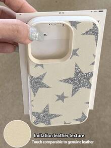 1 件银色星纹荔枝纹防摔防滑软手机壳保护套适用于苹果和三星手机防水防震防刮 - 彩色 - 查看 3