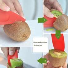 Kiwi Spoon And Peeler Tool Set, Multifunctional Plastic Kiwi Spoon And Slicer, Portable Fruit Spoon And Knife Small Tool - Multicolor - View 5