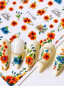 8 Peças de Adesivos de Arte de Unhas com Folhas de Bordo de Outono em Estilo Cartoon - Elementos Decorativos de Outono como Folhas de Bordo Vermelhas, Abóboras, Folhas, Borboletas, Renas, Cogumelos, Abelhas, Mel, Flores de Hibisco, etc., Adequado para Uso Diário, Casamento e Feriados de Mulheres, Adesivos de Arte de Unhas Descartáveis e Autoadesivos, Estilo Fofo e de Luxo Leve, Fácil de Colar na Decoração de Unhas