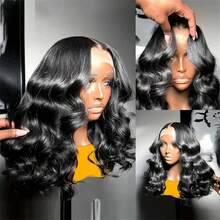 180% Fluffy Curly Brazilian Short Bob Wig, 13x4 High Definition Transparent Lace Front Human Hair Wig, Pre-Plucked, Wavy Bob Wig, Short Hair - Natural Black - View 6