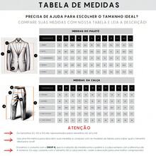 Terno Masculino Slim Azul Marinho com textura tipo Linho, Corte Italiano. Para Casamentos, Festas, Trabalho e Igreja - Azul Marinho - Visão 8