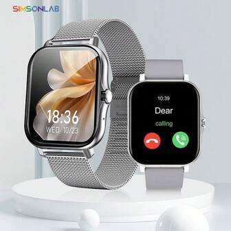 Reloj inteligente grande de 1,83 pulgadas, 2025 nuevo, unisex, diseño de doble correa, batería de 220mAh, duración de la batería de 3-5 días, pantalla a color de alta resolución y clara, colores de correa versátiles, compatible con notificaciones, respuesta de llamadas, control de música, seguimiento de actividad física con conteo de pasos y cálculo de calorías, excelente duración de la batería, gran regalo para Año Nuevo