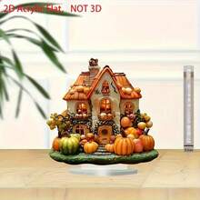 ديكور منزل اليقطين بطراز بوهيمي - من الاكريليك، مناسب للعرض على المكتب في المنزل أو المكتب أو المقهى - ديكور مثالي للخريف وعيد الشكر