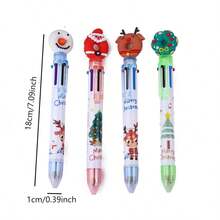 Christmas 6 Color Pens Set 15pcs Random 6 In 1 Click Christmas Gel Pens 05mm Various Styles Smooth Writing Festive Design Perfect For Holiday Crafts And Gift Giving Christmas Neutral Pens