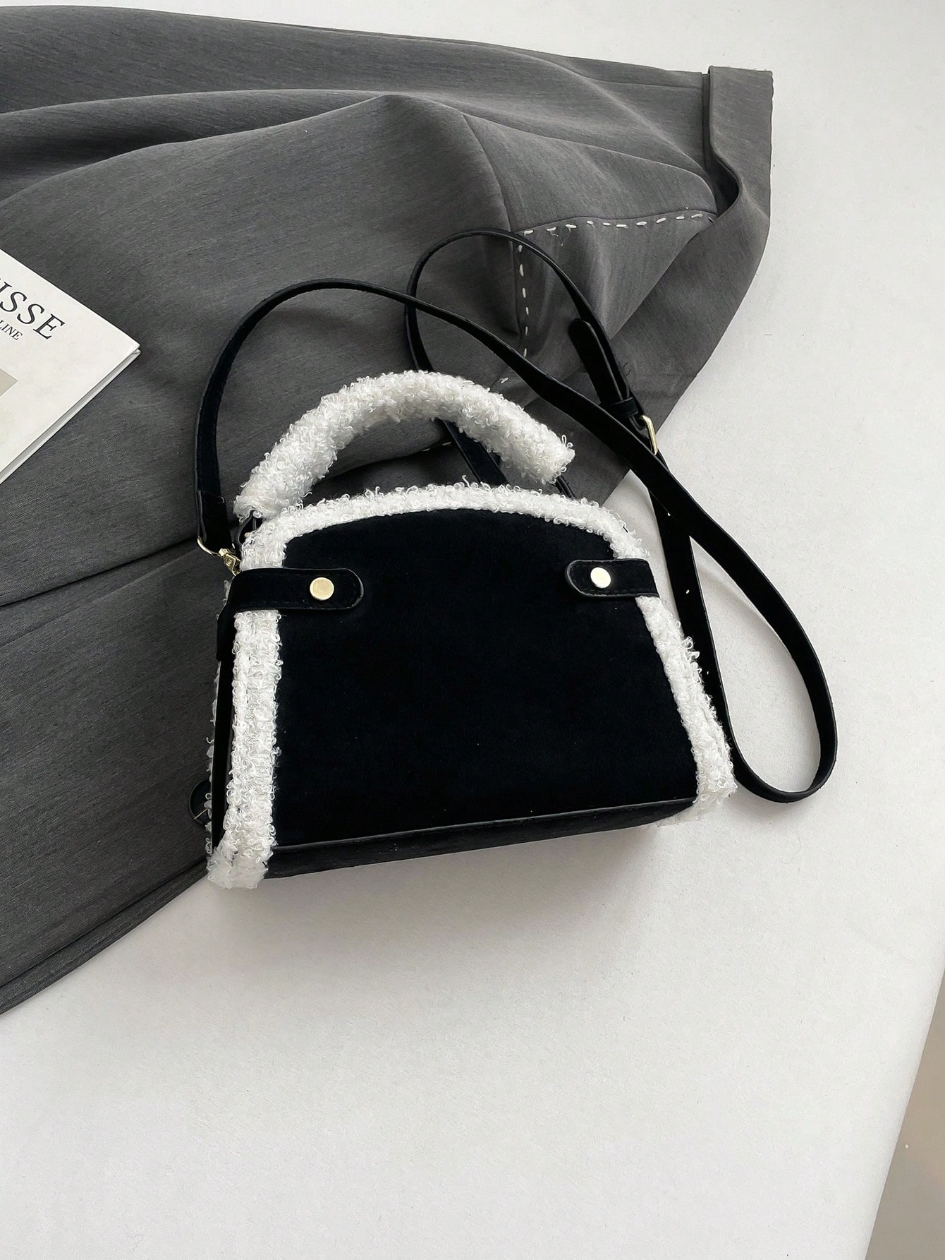 حقيبة يد صغيرة للنساء مصنوعة من قماش PU مقاوم للما...