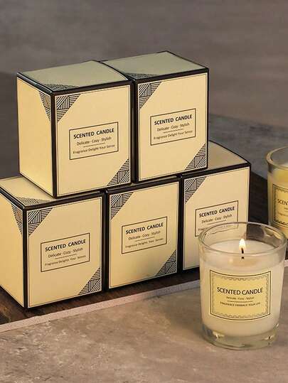 3盒/1件创意沙杯蜡烛盒，香薰蜡烛，采用天然大豆蜡制成，多种香味供您选择。纯天然植物香氛，花果香调，适合送给女朋友、礼物、母亲节、女生、情人节礼物