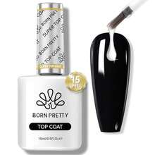 Gel Nail Polish No Wipe Top Coat-15ml Clear Nail Polish Shiny Long Lasting Top Gel For Clear Nail Gel And Acrylic Nails, For Home DIY And Nail Salon{"Color_name":"ClearGelTopCoat"} - 透明凝膠面漆 - 查看 2