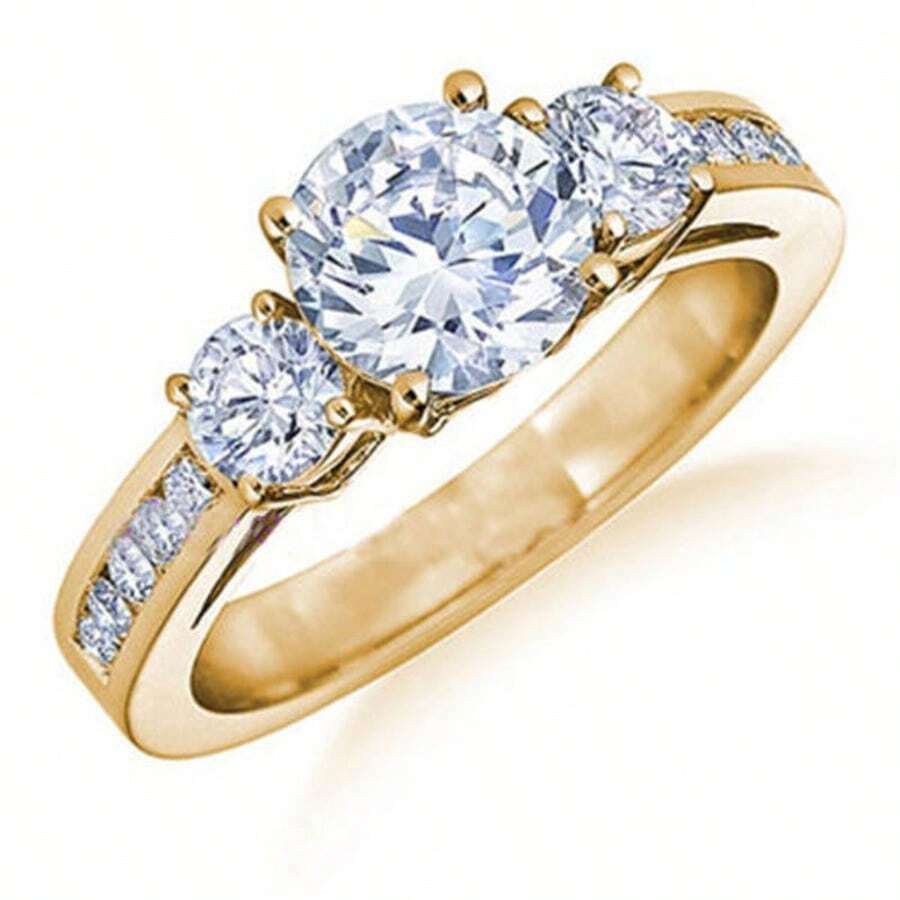 1 pieza Anillo de compromiso elegante y lujoso para mujer, con engaste en tono plateado y circonita cúbica roja sintética brillante, ideal para bodas, fiestas y regalo del Día de San Valentín para un ser querido