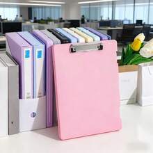 Prancheta com Pasta Tamanho A4, Caixa de Armazenamento Transparente, Organizador de Mesa de Escritório para Documentos, Livros, Papelaria