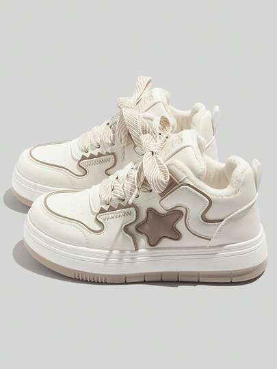 BEIER 1 双星形装饰休闲鞋，户外冬季保暖内衬厚底