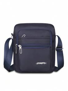 1 pieza Bolsa pequeña con cierre de cremallera de tela de nailon de unicolor, multicapa, mochila casual de moda, de mano, con correa para el hombro, adecuada para primavera, verano, otoño, uso diario, trabajo, negocios, compras - Multicolor - Ver 14