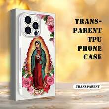 Funda para  con la imagen de la Virgen María, apta para las series  16E/15/14/13/12/11/PRO/PLUS/PROMAX/MINI. Compatible con las series  S/A/M/NOTE,  S/G/EDGE/E, Transsion SPARK/HANTOM/CAMON/INFINIX, las series Honor 400/Play/X/MAGIC, y los modelos de las series  14/Redmi/POCO/NOTE/K/A. Transparente, sencilla, elegante y duradera, fabricada con material TPU protector. Perfecta para San Valentín, Halloween, Navidad y otras ocasiones festivas: una opción ideal para uso personal o para regalar. - transparente - Ver 2