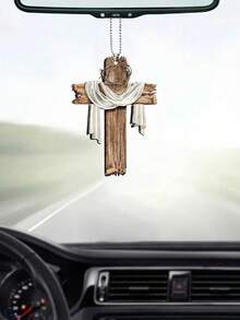 1pc Horror Game Cross 2D Acrylic Pendant, Suitable For Car Rearview Mirror, Backpack Hanging Decoration - 275 Cross - View 2