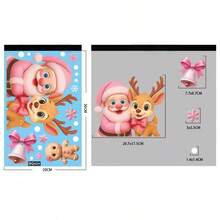 8 Sheets Of Adorable And Fun Pink Christmas Window Stickers - Santa, Snowman And Reindeer - Adorned, Essential For Indoor And Outdoor Holiday Decoration Christmas Decorations Christmas Decoration Christmas Decorations Home Room Decor Home Decor