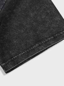 EWH Men's T-Shirt, Unisex Mothman "Live Laugh Lurk" Graphic Vintage Washed Cotton Tee DG004 - 黑色 - 查看 5