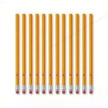 10pcs Wooden Pencils - School Supplies, Suitable For Writing And Learning - A - View 5