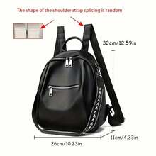 Zaino moda donna qualità PU borsa da viaggio a doppia spalla stile bohemien zaino con tracolla multifunzionale borsa a spalla casual