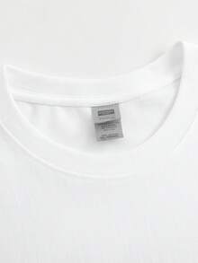Women's Fashion Print Short Sleeve T-Shirt, Casual Round Neck Graphic Tee, Lightweight Soft Summer Tops, Versatile Streetwear - White - View 3