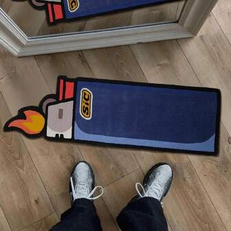 1000g+ 10mm Fashionable Faux Cashmere Carpet, Blue Lighter Shaped Plush Soft Carpet For Living Room, Bedroom, Dressing Room, Playroom, Game Area