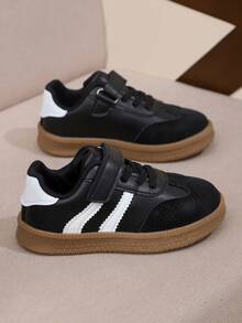 1 双儿童休闲运动鞋，时尚多功能鞋 - 黑色 - 查看 5