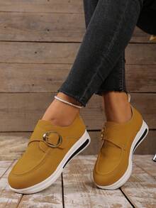 Giày thể thao nữ thường ngày, đế dày thoải mái và thiết kế thời trang cổ điển, thích hợp để mang hàng ngày - Màu vàng - Xem 3