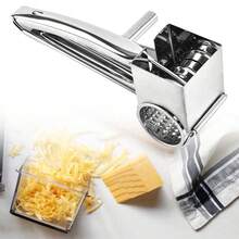 Stainless Steel Rotary Cheese Grater – Vegetable Slicer Shredder Cutter Tool - Sliver - View 1