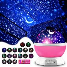 Star Projector Night Light For Kids Ages 1-14| Rotating Starry Sky & Moon Projection, USB/Battery Operated| Cool Bedroom Decor & Top Holiday Gift Idea For Girls & Boys - màu đen - Xem 8