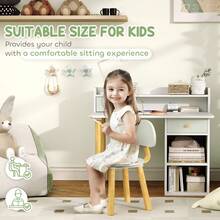 AIYAPLAY Kids Desk And Chair Set For Studying, Reading, Drawing, Green - Green - View 5