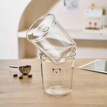 Taza de café Gianxi de alta belleza, taza de vino para el hogar, taza para Latte, vaso resistente al agua de alta temperatura, vaso de vidrio de borosilicato alto - cara sonriente - Ver 9