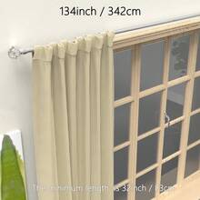 5/8英寸窗帘杆，搭配透明水晶装饰尖顶，有白色、黑色、金色、银色可选，适合28至144英寸的窗户。易于安装的坚固窗帘杆支架套装。适用于卧室、厨房、客厅、餐厅或办公室，现代优雅风格，外观简约时尚！