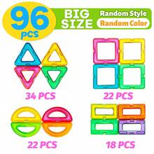 Đồ chơi từ tính, Khối xây dựng từ tính cho trẻ em, Đồ chơi giải đố học tập, Quà tặng sinh nhật năm mới cho mùa tựu trường, Quà tặng Halloween Giáng sinh, Chất liệu ABS - Nhiều màu - Xem 9