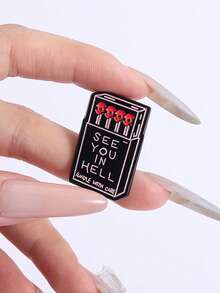 QIHOO Burning Match Stick Death Eater Wand Skull Flame Fire Artwork Enamel Pin Brooch Badge Clothing Backpack Jewelry Accessories