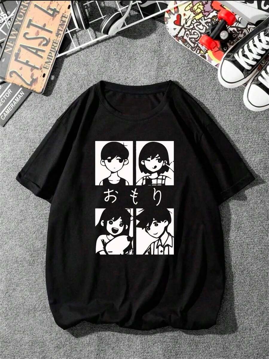 Men T-Shirts - 黑色 - 查看 1