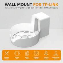 Soporte de pared para TP-Link, Deco X20 X60 X50 X55 WiFi 6 soporte de pared con organizador de cables, sistema WiFi de malla para el hogar, soporte resistente que ahorra espacio TP-Link router soporte de pared (paquete de 2) - 1 - Ver 2