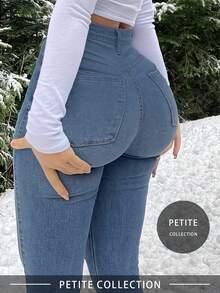 Y2K Sexy High Waist Light Blue Skinny Cropped Jeans, Slim Fit Flattering Stretch Pencil Pants For Women, Festival,Cowgirl Outfit,Jeans,Trousers,Going Out Outfits,Denim Trousers Women,Cowboy Outfit Women,Jeans Women,Curve