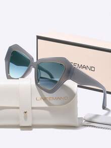 LINFEMAND LINFEMAND Oversized Cat Eye Y2K Decorative Fashion Fashion Glasses, Unisex, Birthday Party, Costume, Holiday Gift